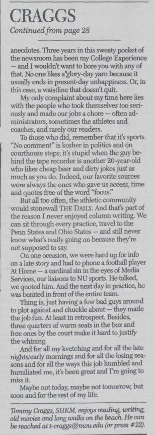 Illustration for article titled Tommy Craggs Is A Former College Paper Hot Take Artist